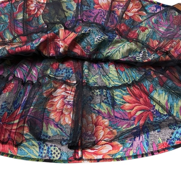 Vintage 80’s swing dress,rockabilly,Hawaii floral,crinoline,PTP 17”,  sz 5. 🇨🇦 - Picture 14 of 16